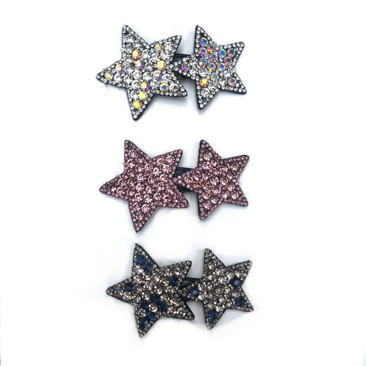 Pinza para el pelo con forma de estrella de dos puntas