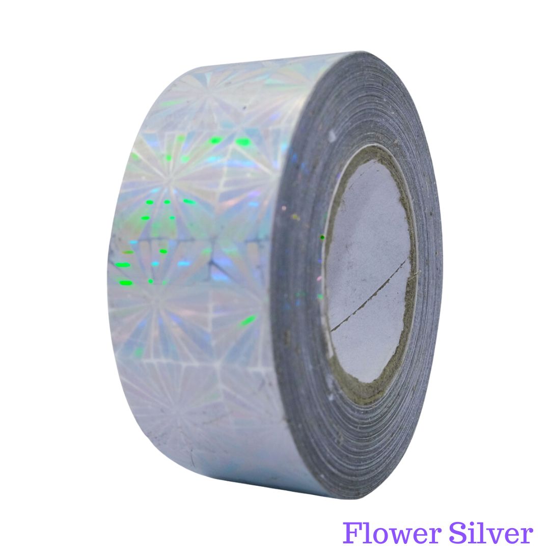 Adhesive Tape for RG hoops GALAXY - silver flower