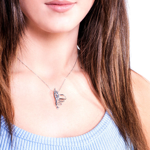 Collar veneciano de plata 925 «Gimnasta con cinta»