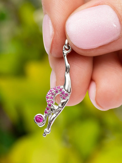 Colgante de plata con piedras preciosas "Anturnan"