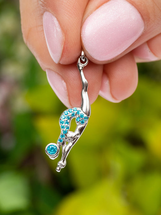 Colgante de plata con piedras preciosas "Anturnan"
