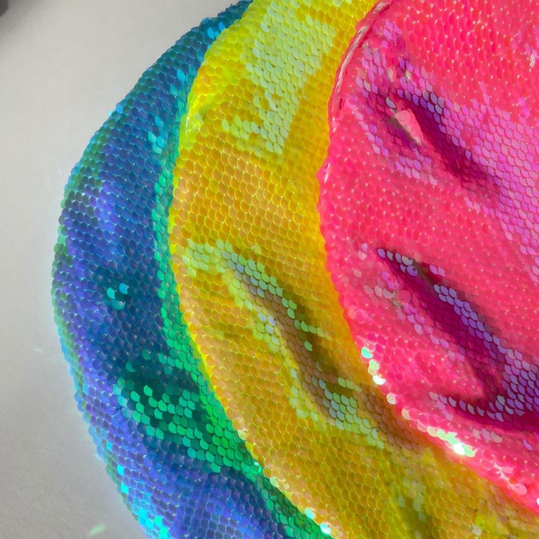 Funda con lentejuelas para pelota de gimnasia