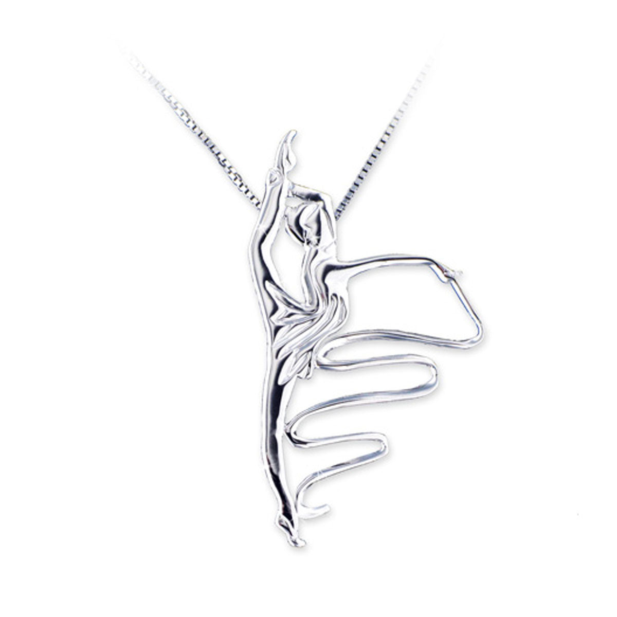 Collar veneciano de plata 925 «Gimnasta con cinta»