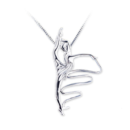 Collar veneciano de plata 925 «Gimnasta con cinta»